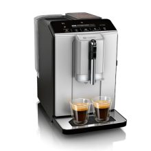 Bosch 300 Series Fully Automatic Espresso Machine in Silver with LCD Touch Control and Milk Express Frother for perfect coffee every time