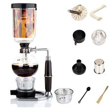 Japanese Style Glass Syphon Coffee Maker with Alcohol Burner – 1-3 Cups Capacity