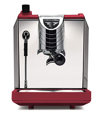 Nuova Simonelli Oscar II Pour-Over Espresso Machine - Red 2L, Stainless Steel Design for Professional Espresso at Home or Office.