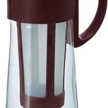 Hario Mizudashi Cold Brew Coffee Pot in Brown, 600ml Capacity, with Slender Spout and High-Quality Heatproof Glass