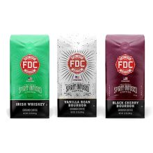 Fire Department Coffee Spirit-Infused Bundle – Includes Vanilla Bean Bourbon, Irish Whiskey, and Black Cherry Bourbon Flavors, Kosher Certified, 3x12 oz Bags