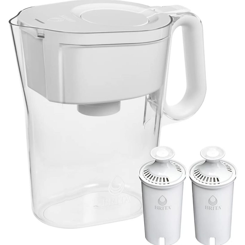 Brita 10-Cup Water Filter Pitcher in White with SmartLight Filter Reminder and BPA-Free Construction