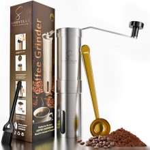 Suneville Manual Stainless Steel Coffee Grinder Set – Portable Hand Grinder with Adjustable Settings