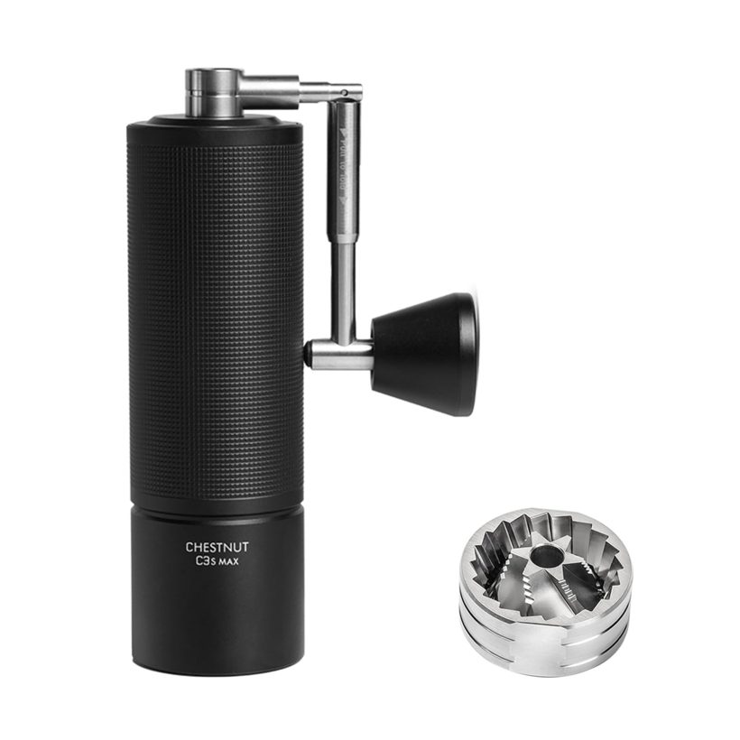 TIMEMORE Chestnut C3S Max Pro Manual Coffee Grinder with CNC Stainless Steel Burr, 36 Adjustable Settings, and Folding Handle for Home, Travel, and Camping