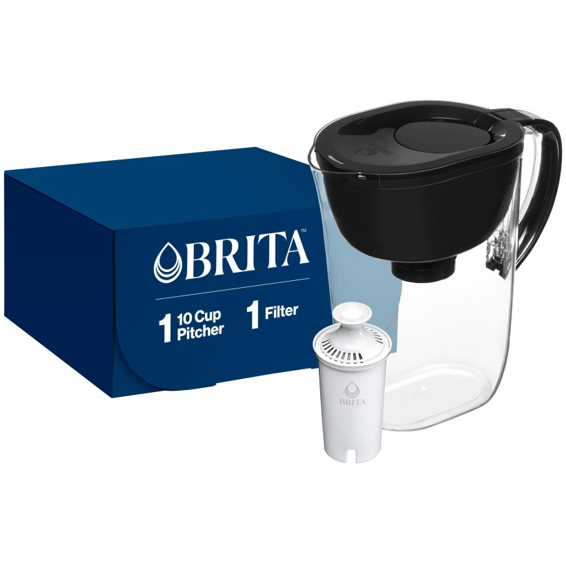 Brita 10-Cup Water Filter Pitcher with SmartLight Indicator – BPA-Free and Eco-Friendly for Clean, Great-Tasting Water