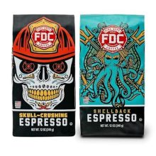 Fire Department Coffee Shellback Espresso & Skull Crushing Espresso Coffee Bundle - 2x12 oz Bags