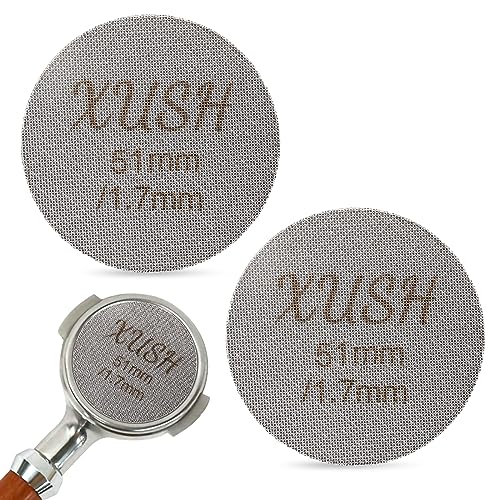 XUSH 51mm Espresso Puck Screens – Premium Stainless Steel Filter for Even Extraction and Enhanced Espresso Quality