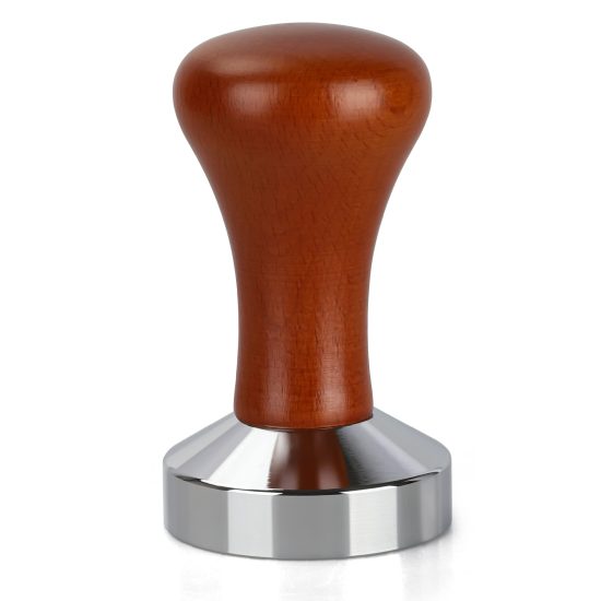 51mm Stainless Steel Espresso Tamper with Solid Wood Handle – Premium Barista Tool for Perfect Espresso