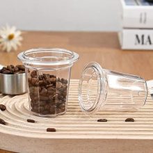 58mm Clear Dosing Cup for Espresso Portafilter with transparent design for easy visibility and precise coffee ground measurement.