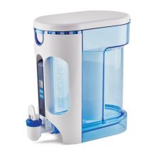 ZeroWater 12-cup water filter pitcher with a 5-stage filtration system and integrated TDS meter, designed to reduce lead, chromium, and PFOA/PFOS.