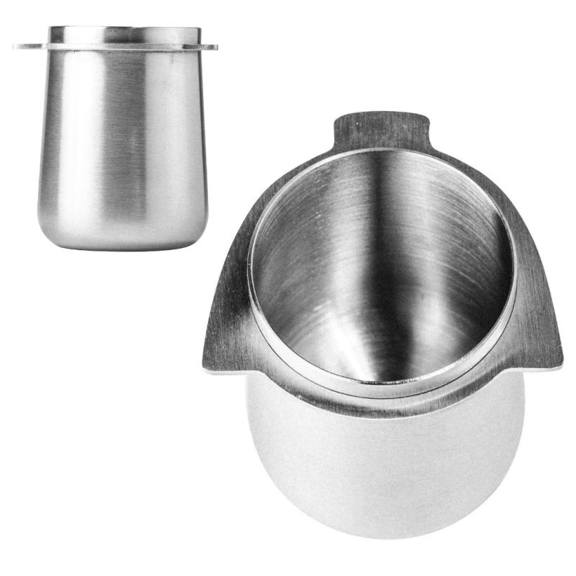 Grump Coffee 54mm Stainless Steel Dosing Cup with Grinder Activating Tab – Perfect for Breville Espresso Machines