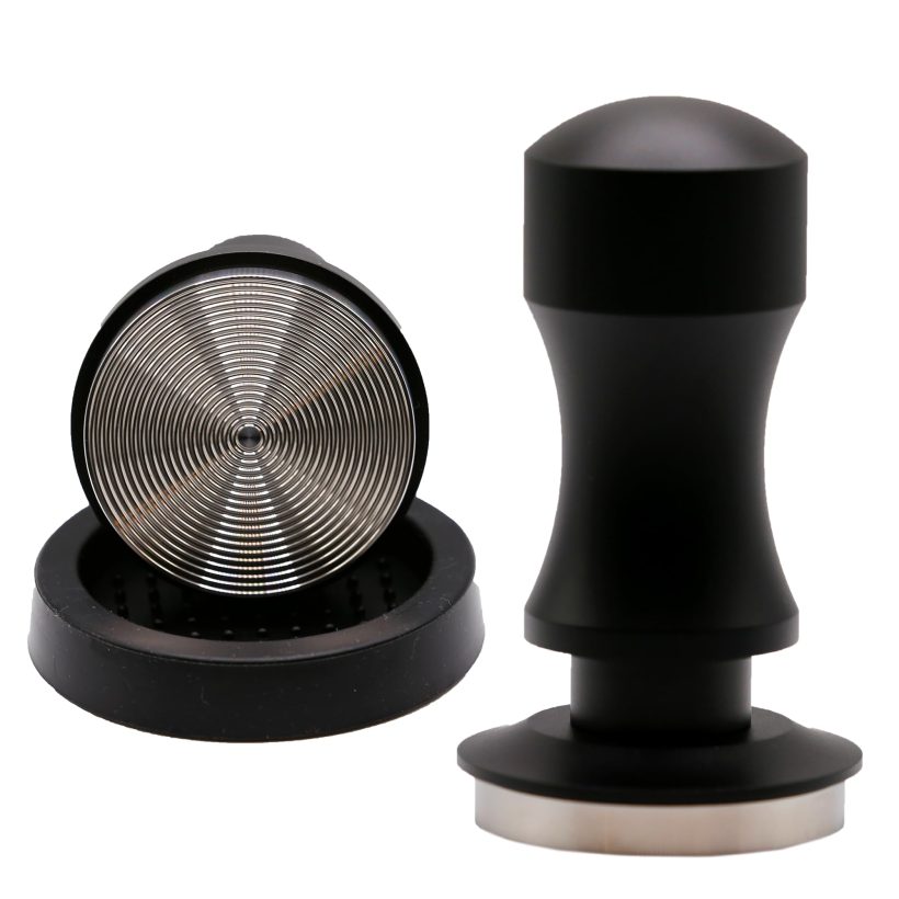 58.5mm Stainless Steel Calibrated Espresso Tamper with Silicone Mat for Consistent Tamping and Elegant Design