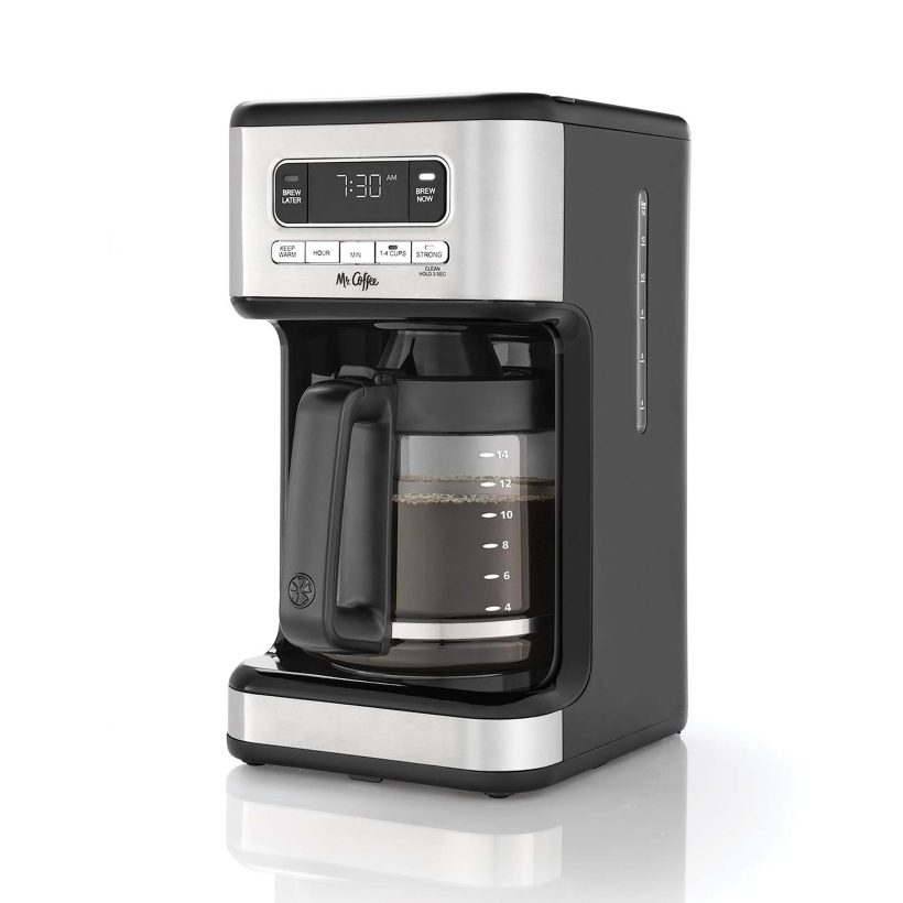 Mr. Coffee® 14-Cup Programmable Coffee Maker with strong brew selector and advanced water filtration 