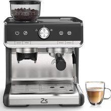 Euker 20-Bar Semi-Automatic Espresso Machine with 2.8L Water Tank and Milk Frother.