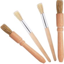 4-Piece Espresso Brush Set – Professional Cleaning Brushes with Wooden Handles and Natural Bristles for Coffee Grinders and Espresso Machines