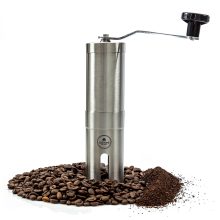 EZE Homegoods Hand Coffee Mill Grinder - Conical Ceramic Burr for Consistent Grinding, Stainless Steel Construction with Extra Long Handle, Ideal for Coffee and Spices