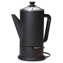 Presto 02815 12-Cup Cordless Coffee Percolator - Sleek Stainless Steel with Easy Pour Spout and Stay-Cool Handle