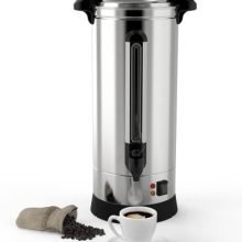 Takywep 60-Cup Stainless Steel Coffee Urn – Large Capacity Hot Beverage Dispenser for Events and Catering