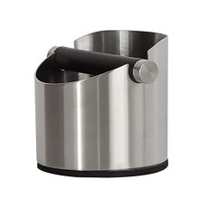 Stainless Steel Espresso Knock Box with Non-Slip Bottom Pad – Essential for Coffee Grounds Disposal