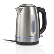 Hamilton Beach 1.7L Electric Kettle with LED Light Ring – 1500W Fast Boiling and Auto Shutoff