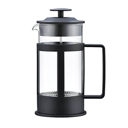 Fino French Press Coffee Maker with heat-safe borosilicate glass and stainless steel plunger - brews up to 8 cups of coffee