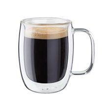 ZWILLING Glass J.A. Henckels Double Espresso Cup Set - 2-Piece Clear Borosilicate Glass with Comfortable Handles