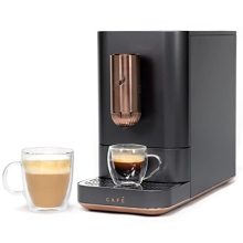 Café Affetto Automatic Espresso Machine in Matte Black, Featuring Quick Brewing, 20-Bar Pump Pressure, and WiFi Connectivity 