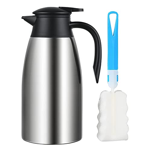 Skyward 68oz Stainless Steel Thermal Coffee Carafe with ergonomic handle, perfect for keeping beverages hot or cold, in a sleek, durable design