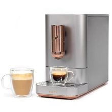 Stylish Café Affetto Automatic Espresso Machine with steel silver finish, featuring WiFi connectivity, 20-bar pump pressure, and customizable grind settings for a perfect espresso every time.