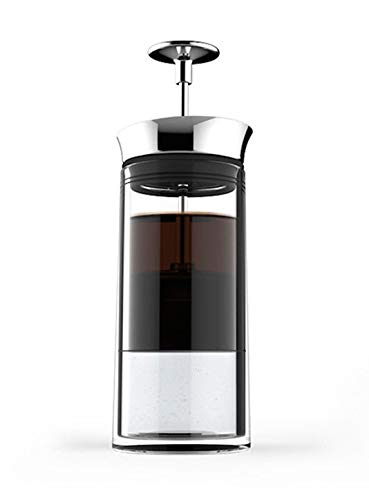 American Press Coffee & Tea Maker, 12 oz, featuring a shatter-resistant Tritan carafe, eco-friendly reusable pod, and compact design for single-serve brewing.