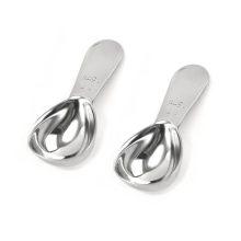 Set of 2 stainless steel coffee scoops, each with a 15ml capacity, perfect for measuring coffee, tea, and other dry ingredients.