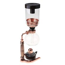 Japanese-Style 3-Cup Siphon Coffee Maker with Glass Vacuum Brewing System and Alcohol Burner for Precision Coffee Brewing.