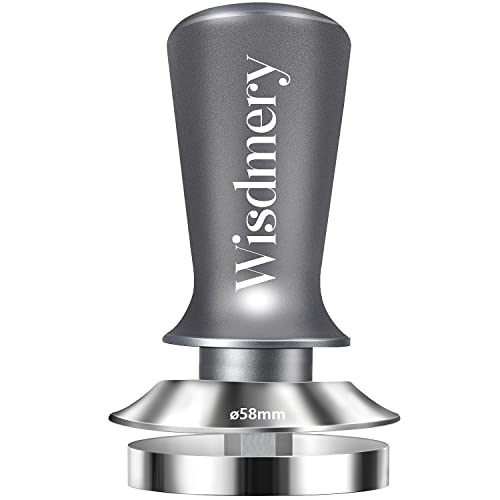 58mm Spring-Loaded Espresso Tamper with stainless steel construction, designed for consistent pressure and professional espresso results, featuring a sleek, rust-resistant finish.