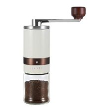 VUCCHINI Manual Coffee Grinder with 6 adjustable settings and ceramic burr, ideal for travel and home use – perfect for espresso, pour over, and French press brewing