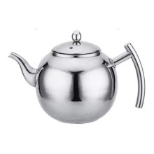 Stainless steel teapot with a removable infuser, 34oz capacity, featuring a mirror-polished finish and ergonomic handle, ideal for tea, coffee, and oil.