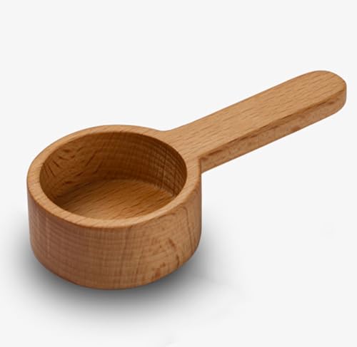 CISHNOU Wooden Coffee Spoon for Measuring Grounds and Stirring Tea - Eco-Friendly Kitchen Utensil