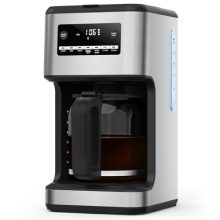 COWSAR 14-Cup Stainless Steel Coffee Maker with 24-Hour Programmable Function, Anti-Drip Design, and Keep Warm Feature