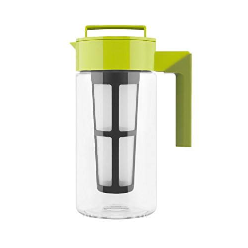 Takeya Flash Chill Iced Tea Maker – 1 Quart BPA-Free Pitcher with Rapid Cooling Technology and Fine-Mesh Infuser