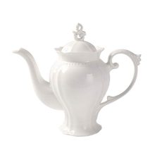 Fine Porcelain 37 Oz English Teapot in Elegant Victoria Style – Lightweight and Perfect for Tea and Coffee