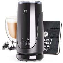 Greater Goods Instant Milk Frother with 4 Modes for Coffee and Espresso, Featuring a Premium SavvyCeramic Interior and Easy-to-Use Barista Button