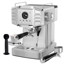 Compact 20-Bar Espresso Machine with Milk Frother and 1.8L Removable Water Tank – Stainless Steel Espresso Maker for Home Use