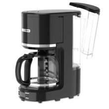 KITCHENTREND 12-Cup Programmable Coffee Maker in Black with Removable Reservoir, Reusable Filter, and Swing-Open Brew Basket