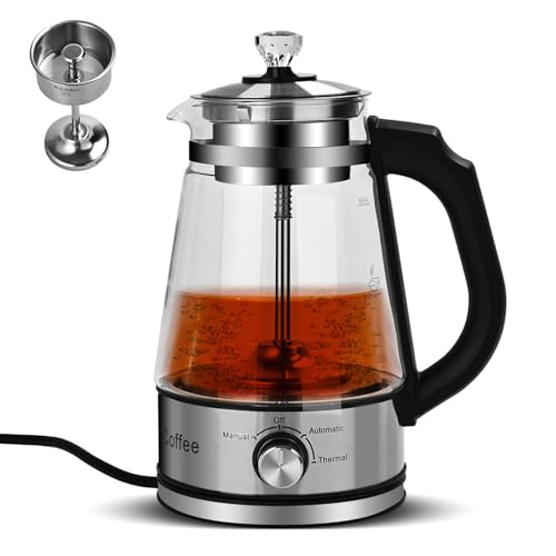 1.2L Multifunctional Electric Tea Kettle with Tea Infuser and Automatic Brewing, Perfect for Tea and Coffee 