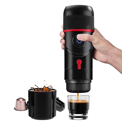 Portable Electric Espresso Machine - Rechargeable Coffee Maker with Self-Heating for Travel and Car Use