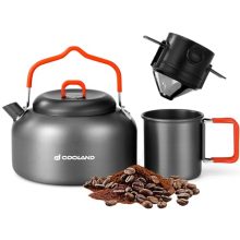 Odoland 1.2L Camping Coffee Maker Set - Includes Kettle, Camping Mug, and Coffee Filter for Outdoor Adventures