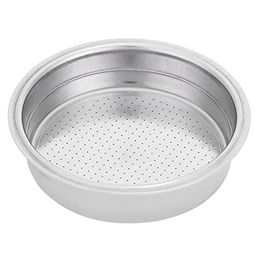 51mm stainless steel reusable portafilter basket with ultra-fine mesh for espresso machines, enhancing coffee flavor and extraction.