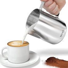 Wirsh 20oz Stainless Steel Milk Frothing Pitcher with Dripless Spout and Ergonomic Handle for Perfect Latte Art