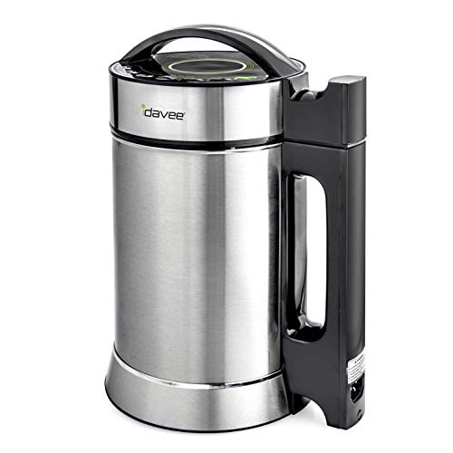 Idavee IAE15 1.9L Automatic Milk and Soup Maker - Multi-Function Appliance for Nut Milks, Porridges, and Soups with Dual-Layer Stainless Steel Construction and Recipe Booklet