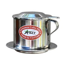 High-quality 13oz stainless steel Vietnamese coffee maker with screw-twist design, perfect for authentic coffee brewing at home or office. 