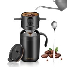 OARSE 16oz Camping Coffee Maker Set – Includes Collapsible Pour Over Coffee Maker, Stainless Steel Mug, and Double Mesh Filter for Travel and Outdoor Use